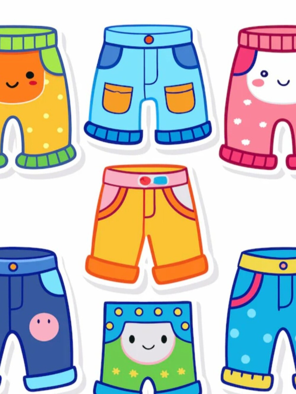 Girls Colorful Shorts Lot 3-4Y